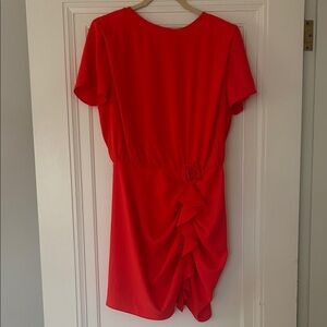 Amanda Uprichard Vibrant Red Asymmetrical Dress